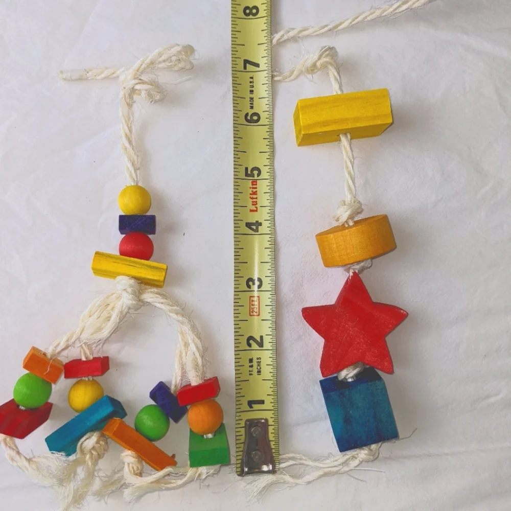 Chew toys for small animals Chinchilla set of 2 wood cutouts hanging